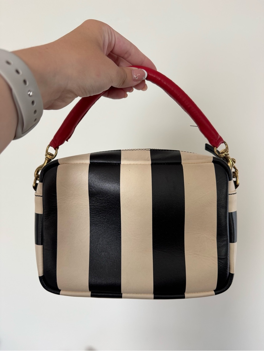 Clare V Red Leather Top Handle Purse Strap - Pairs Perfectly w/ Clare V Midi Sac - Picture 2 of 6